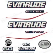 Fits Evinrude 60hp Blue Cowl E-Tec Outboard Decals- 2004-2008 Stickers
