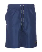 Dolce Gabbana Logo-Plaque Elasticated Waist Shorts 3,4,5 Blue