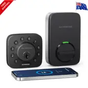 Smart Lock U-Bolt (Black), 5-in-1 Keyless Entry Door Lock