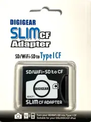 SD SDHC SDXC to SLIM Compact Flash Memory Card Adapter Canon W/ CF Slot