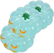 Glowing Blue Eye Pumpkin Decors 3pcs Artificial Halloween Pumpkins for Decorative Home Party Night-Light Craft