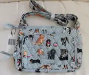 VERA BRADLEY Crossbody RFID Little Hipster - Dog Show - Corgi Dachshund Poodle