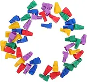 CAXUSD 50pcs Cable Gland Cover Chain Sleeve Protector Cable Boot Cover Wire Tidy Ethernet Connector Boot Protectors Network