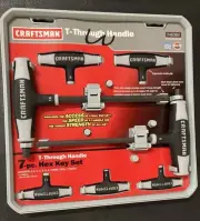 NOS Vintage Sears Craftsman 7pc Metric T Through Handle Hex Key Set 46384 USA