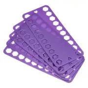 10pcs Plastic Floss Bobbins, Thread Cards Cross DIY Sewing Storage, Purple