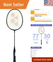 Isometric Graphite Badminton Racquet - NANORAY 10F Hi-Flex for Speedy Shots