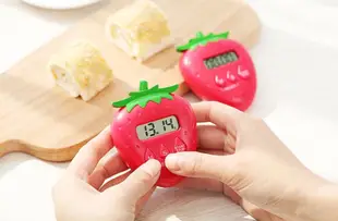(SHUN)日本FaSoLa可愛造型 草莓 99分制 電子式 計時器 運動 廚房 烘培 倒數計時