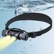 Diving Headlamp USB C Rechargeable,IP68 Waterproof, 1000 Lumens, for Underwater,Fishing,Rainy,Heavy Duty Torch