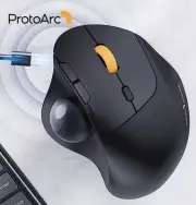 ProtoArc Wireless Trackball Mouse 2.4g Ergonomic Rollerball Mouse Rechargeable