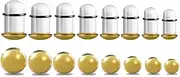 [Atomhole] Glass Ear Gauges Stretching Kit 8 Pairs/16Pcs 14G-00G Ear Expander Plugs Short Taper Expander Solid Tunnels Body Piercing Jewelry Set