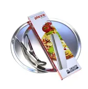 Al Dente Pizza Pack - 2 x 300mm Pizza Plates + Pizza Cutter + Pizza Grippe