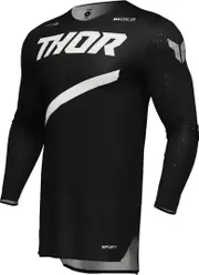 Thor Sportmode Brave Motocross Jersey, black-white, Size XL for Men Black White