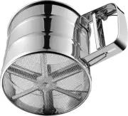 Flour Sifter, Stainless Steel Sifter for Baking, Double Layer Fine Mesh Baking