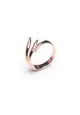 MILLENNE Minimal Asymmetrical Rose Gold Adjustable Ring with 925 Sterling Silver