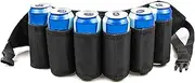 Beer Holder Belt, Beer Soda Bottle Adjustable Holder Belts, Drink Can Holder for Party, Picnics (Black)