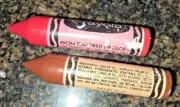 Vintage 1970's Avon "Crayola Crayon" Lip Gloss Set of 2 Strawberry & Chocolate