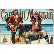 Captain Morgan Spiced Rum Treasure Chest 8" x 12" Novelty Metal Sign