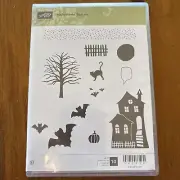 Stampin Up-Halloween Scares-Stamp Set- #142229 Haunted House Bats Cat