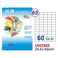 在飛比找momo購物網優惠-【Unistar 裕德】UH2542-100入(多功能電腦標