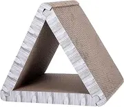 ibasenice Foldable Triangular Cat Scratcher Board Durable Cardboard Scratch Mat for Indoor Cats Engaging Multi Surface Design for Couch Bed and Doorway Use for Active Feline Play