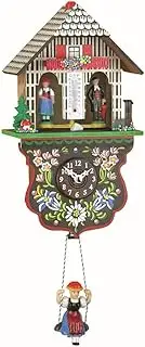 Trenkle Kuckulino Black Forest Clock Weather House with Quartz Movement and Cuckoo Chime TU 2025 SQ