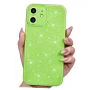 for iPhone Phone Case Glitter Sparkly, Girly Cute Bling Glittery 11 Neon Green