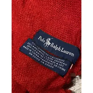 POLO RALPH LAUREN CASHMERE X LAMBSWOOL SCARF 紅色 紅色圍巾 圍巾 保暖