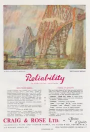 Original 1954 advert for CRAIG and ROSE Ltd. THE FORTH BRIDGE