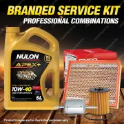 Oil Air Fuel Filter + 5L APX10W40 Service Kit for Holden Vectra ZC V6 3.2L 03-05
