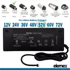 52V 2Ah Battery Charger Lithium eBike Scooter Mobility Buggy DC 8mm Connector