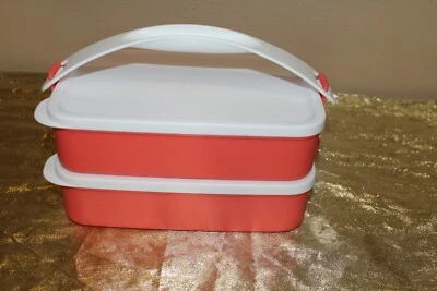 New UNIQUE Tupperware Set of 2 Carry All Set