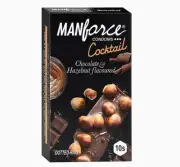 10 X Manforce Cocktail Chocolate & Hazelnut Dotted & Flavoured Condoms for Men