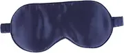 WRITWAA Natural Silk Blindfold Eye Mask Adjustable Shading Eye Patch Navy Comfortable Light Blocking Design for Sleep Travel and Relaxation