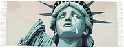[AIXIWAWA] Women's Pashminas Scarf Crying Statue Of Liberty Print, Shawls Wrap Lightwight with Tassel for Evening Dress Dinner Party, Multicolor