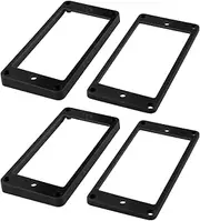ECSiNG 4Pcs Humbucker Pickup Frame Humbucker Pickup Mounting Rings Set Pickup Straight Frame Accessories for Electric Guitar Plastic Black