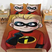 v6662 Bed Sheets Bedding The Incredibles Cartoon Bedding Sets Ultra Soft Skin-Friendly Duvet Cover 3 Piece, Cute Comforter Cover Bed Set for Boys Gir