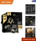 Coffee Onyx - Intensity 12 - 200 Aluminium Capsules Compatible with Nespresso...