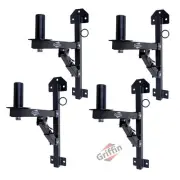 4-PACK PA Speaker Brackets Wall Mountable Stands GRIFFIN | Level Tilt Adjustment