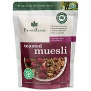 Organic Brookfarm Toasted Macadamia Muesli with Cranberry – Fresh, healthy organic delivery | Doorstep Organics