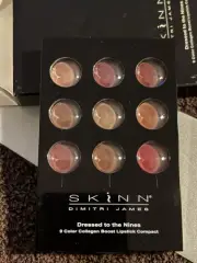 Skinn Dimitri James Dressed To The Nines Collagen Boost Lipstick Palette NEW NIB
