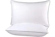 Hotel Quality Cotton Cover&Bamboo Blend Filling Pillows Breathable Bedding Pillows Medium Firm
