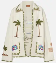 [Alanui] Alanui Remember Me embroidered virgin wool jacket AU 10 white