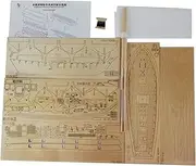 Qianly 1/100 Handmade Vintage Sailing Boat Wooden Model Kit Sail Ship Model Toys, B