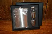 Stainless Steel Flask w Funnel NIB