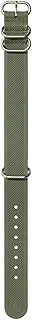 [NIXON] FKM Rubber NATO BA005-333-00 Replacement Strap for Watches with 20 mm Silicone and Rubber Olive with Buckle and Stainless Steel Fittings, olive, 20mm, Strap