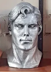 Christopher Reeve Superman realistic lifesize bust STEEL VERSION