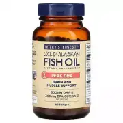 2 X Wiley's Finest, Wild Alaksan Fish Oil, Peak DHA, 180 Softgels