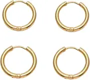 [OATIPHO] 4 Pairs Round Ring Earrings Earrings Man Suits for Men Woman Suit Earrings for Women Dangle Mens Earring Men Earring Accessories Stainless Steel Miss The Circle