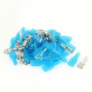 A● 35Pcs 19mm Length Female Spade Crimp Terminal Connectors + Insulated Sleeve