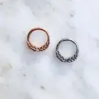 Vine Thick Clicker. Silver, Gold, or Rosegold. 16Gg. 8mm. Septum, Daith, Helix.